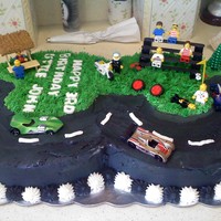 3Rd Birthday - Race Track Cake My friend's son just turned 3 and he wanted a race car theme for his party. The cake is all Buttercream frosting, except for the...
