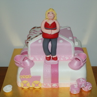 Baby Shower - It's A Girl Baby Shower Cake - It's a Girl, thank you for all the great ideas on CC helps so much along with Mary Jane templates. Cake Bottom Tier...