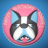 Boston Terrier Birthday Cake 