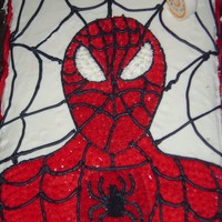 Spiderman Cake is entirely made of buttercream and freehand.