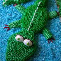 Alligator Cake White cake and star tipped. This one was fun!!!