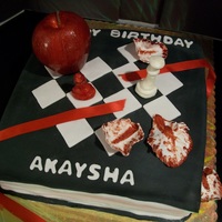 Twilight Cake White cake dyed pink with a choc. buttercream filling. Everything is edible.