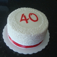 40Th Anniversary Cake decorated with all buttercream