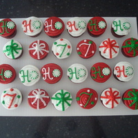 Christmas Cupcakes These cupcakes were for a little girl's 7th birthday party. Her birthday was around christmas time and had a christmas themed party.
