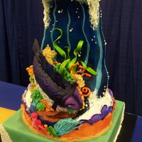 Riding The Wave All hand molded and sculpted. Airbrushing and handpainting- Gumpaste, fondant and marzipan- Rice crispies were sculpted and used for the...