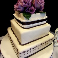 Three Tier Square Wedding Cake I made this cake for my final in Advanced Patisserie. The ruffle is 50/50 gum paste and fondant and the decor is all royal icing. I also...