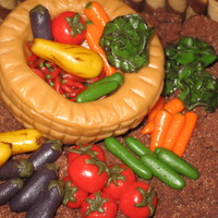 My Father's Homegrown Vegetables This is a cake my sister and I made for Father's Day. My dad's an avid gardener and also a big fan of streusal kuchen. We made...