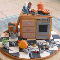 Ratatouille This is actually a huge edible topper. The mother wanted to bake the cake with her son but then wanted the Ratatouille theme. The whole...