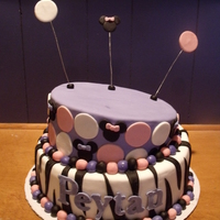 Diva With A Hint Of Minnie This cake was for a 2 year olds birthday party. She loves Minnie and Mom wanted a cake that wasn't a character. Very girlie and just...
