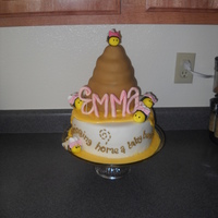 Bumble Bee Baby Shower Cake (My 5Th) I made this for my friends baby shower. It was a bumble bee theme and I saw something like this online and then added somethings I wanted....