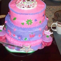 Purple And Pink Princess Cake 