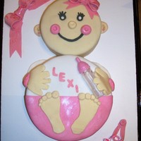 Baby Girl Shower Cake 