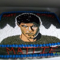 Jacob Black From New Moon Fondant Jacob everything else is buttercream. Not my favorite cake but it was for a 3 year old. She was very Happy. Team Edward!