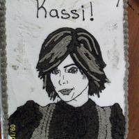 Alice Cullen Of New Moon Buttercream icing. Freedhanded. No BCFT. White cake made from scratch for my daughter's 7th birthday. Cake is really black, white and...