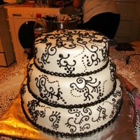 Black And White Wedding Cake 