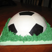Soccer Ball Cake Soccer cake for my son's 10th birthday.
