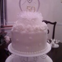My First Wedding Cake 2 tiered wedding cake with fondant