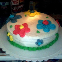 First Cake Ever! This is all buttercream (obvs) and although it tasted great, it isn't the prettiest thing on this earth. i like the springy vibe,...
