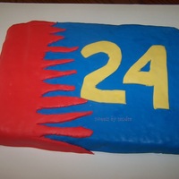 Jeff Gordon Style Cake fondant covered cake