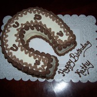 Horseshoe Cake Made for a lady who loves horses!