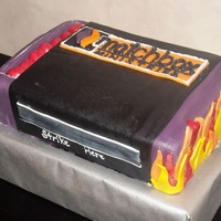 Matchbox Ministries "matchbox" Cake Matchbox cake for teen group called "Matchbox Ministries", includes logo and flames on side of matchbox