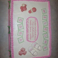 Baby Shower Made this for a coworker. My first time making the baby booties.