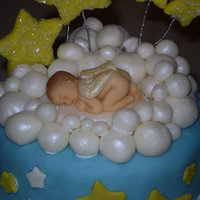 Welcome Gabriel Chocolate cake with ganache and MMF. My first attempt at using the baby mold. Very happy with the baby, but this was from July, and it was...