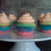 Rainbow Cupcakes I wanted to try making these after seeing all the pics here on CC. They were lots of fun to do and my son and neighbors loved them!