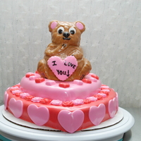 Beary Valentine's Cake A Valentine's Bear cake i made for a friend.