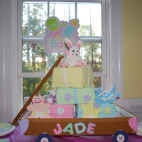 Bunny Wagon wagon full of presents