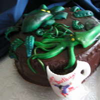 Monsters From Deep Blue Sea This cake was created for 8 years old boy, who loves the books from "Monsterquest". I did not want to use too much of covering,...