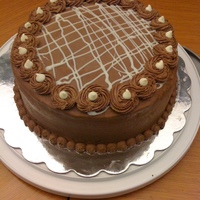 Black And White Cake chocolate cake with white chocolate ganach with dark chocolate chucks with choco BC