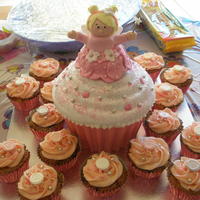 Giant Fairy Cupcake This is the only the 2nd cake I have ever made. I made this for a little girls 3rd Fairy themed Birthday party- and I loved making...
