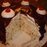 Cannoli Cake Almond sponge cake with cannoli filling layers, iced with whipped buttercream and chocolate ganache.. Not the prettiest of presentations,...
