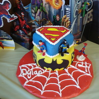 Dylan's Triple Super Hero Cake This was the first cake I made for someone besides myself or my coworkers. My friend's son asked me to make him a "Batman,...