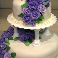 Wilton Course 3 Final final cake for wilton course 3. the bottom is spice cake with peanut buttercream and the top is chocolate with strawberry buttercream. 44...