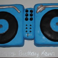 Turntable Birthday Cake I made this for my husband's 25th birthday!