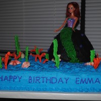 Ariel Birthday Cake This cake was was a little girl's 4th birthday. She loved it!