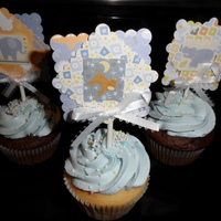 Baby Boy Cupcakes My new thing is making cupcake picks. These were for a baby shower for a friend who is expecting a boy in a few weeks.