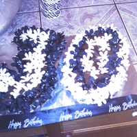 Black And White 30Th Birthday Cake 