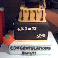 Education Cake I made for a cousins college graduation. She is going into elementary education so I thought the theme fit well.