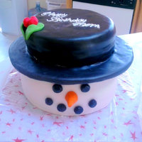 Snowman I actually made this cake for a friends mothers birthday because she loved snowmen. But i thought it would fit better in the christmas...