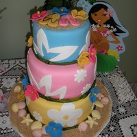 Luau Wedding Cake insired by many other cc cakes and google search cakes! :)