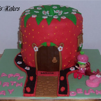 Strawberry Shortcake's House Cake was done for a 3 year old that loves Strawberry Shortcake. Her mother requested a toy be used rather than a fondant figure so the...