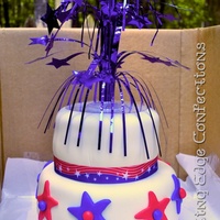 Independence Day This was a cake that was thrown together for a family get together. The top was blue/white layers and the bottom was red/white layers. The...