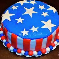 Fourth Of July My sister's corporation had a fourth of July cake contest. We submitted this one and won first place. We were very excited.