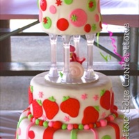 Strawberry Shortcake This was a cake for my niece's 5th birthday. It was strawberry shortcake themed. It was a strawberry and vanilla marbled cake with...