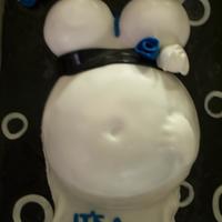 Preggo choc cake w/choc fudge