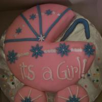 Carriage white cake w/raspberry filling