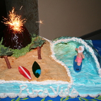 Island Oasis I made this cake for a retirement party. It was my first cake order and it turned out just the way I wanted. The surfer is gum paste . The...